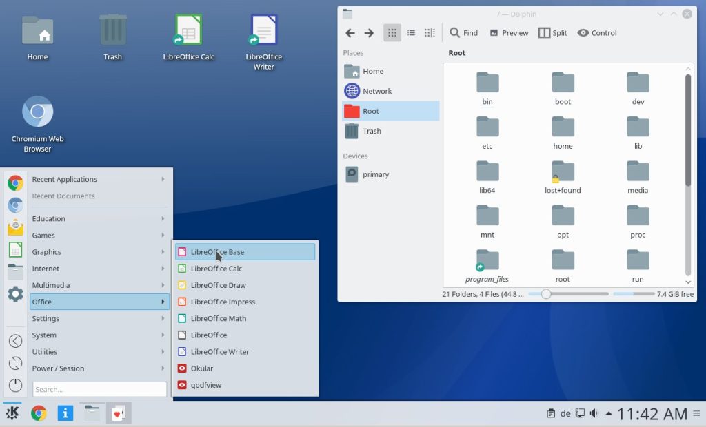 Linux Q4OSディスクトップ